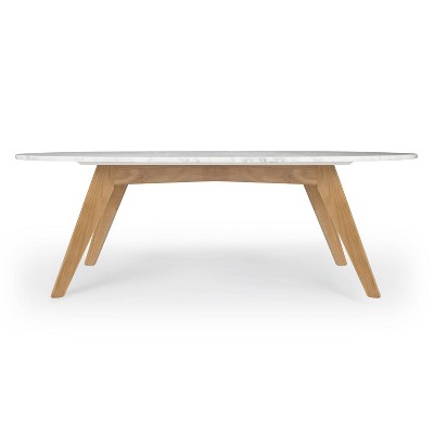 Gabrielle Mid-century Marble Oval Coffee Table - Poly & Bark : Target
