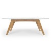 Gabrielle Mid-Century Marble Oval Coffee Table - Poly & Bark - 2 of 4
