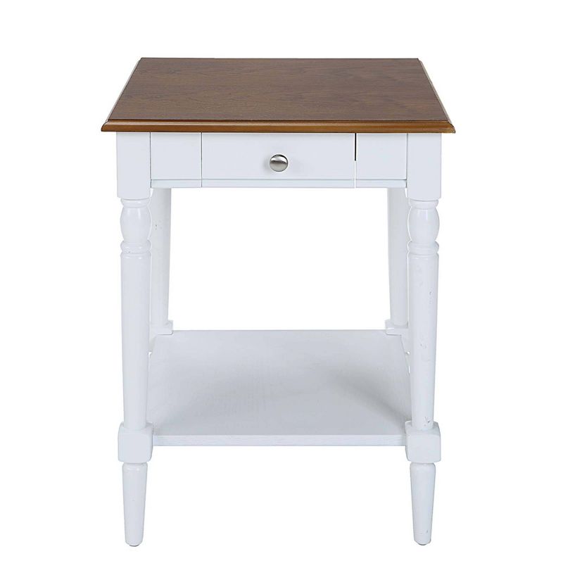 French Country 1 Drawer End Table with Shelf - Breighton Home, 4 of 7