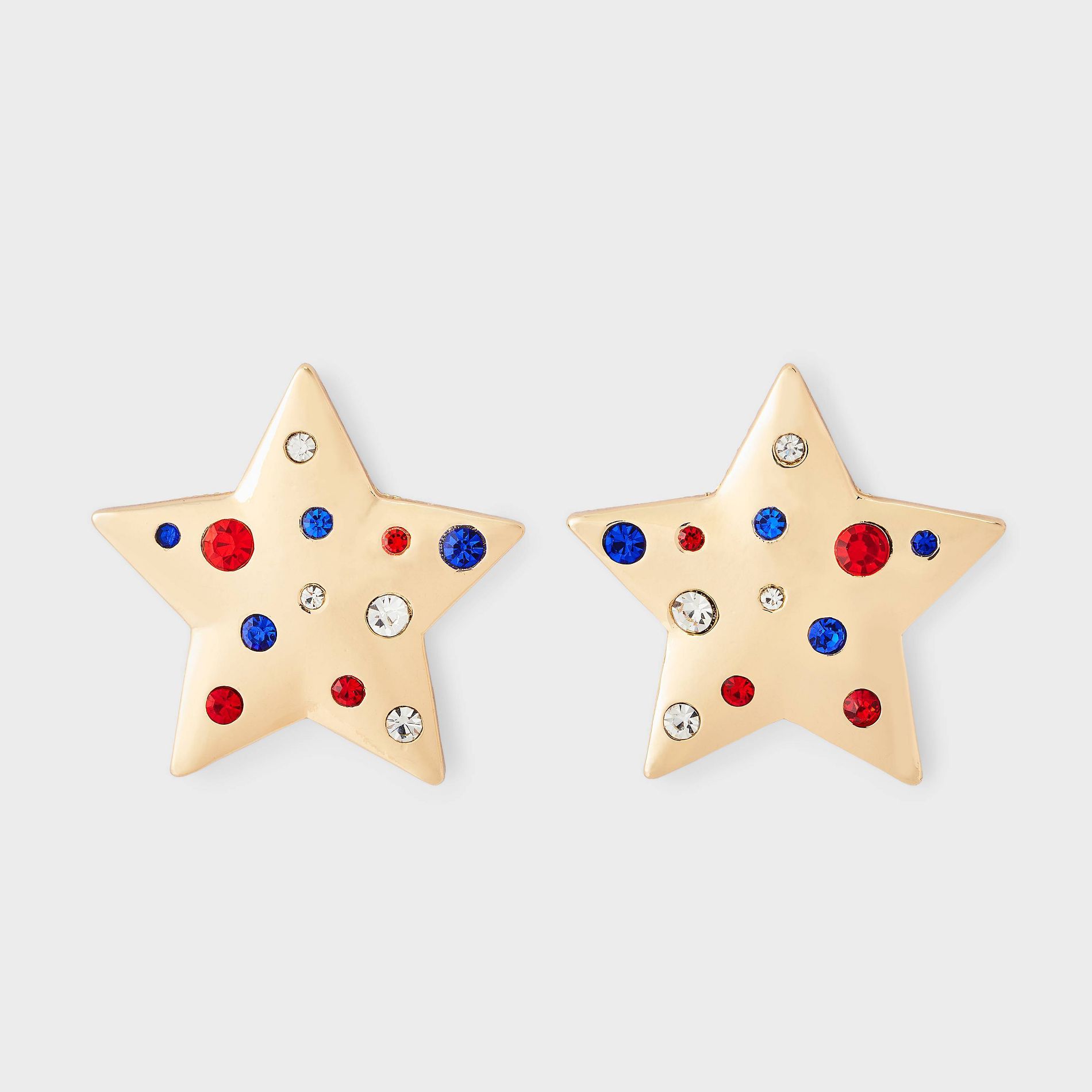 SUGARFIX by BaubleBar Stars and Stones Statement Earrings - Gold