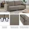 KTMBDW Bread Sofa 2 Seater Loveseat Couch Loose Back Sectional Sofas, Fabric Couch Leisure Sofa with Square Arms for Living Room, Apartment, Camel - 2 of 4