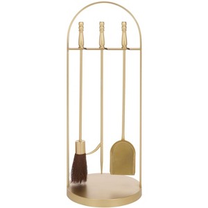 Florence 3 Piece Fireplace Tool Set - Gold - SEI : Target