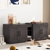 MDF & PB Hidden Cat Litter Cabinet – Double Cage Design, Multi-Use as Litter Box Enclosure, Cat House & Cat Furniture - 2 of 4