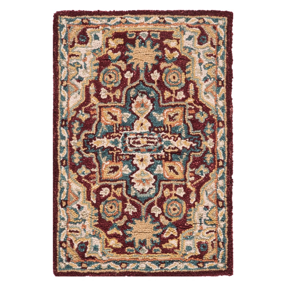  Medallion Tufted Accent Rug Red/Blue