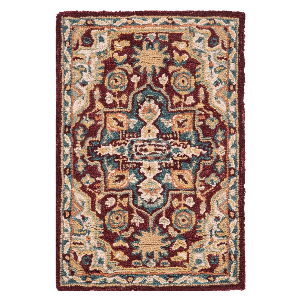 2'x3' Medallion Tufted Accent Rug Red/Blue - Safavieh