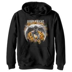 Boy's Marvel: Moon Knight Jumping Into Action Pull Over Hoodie - 1 of 4