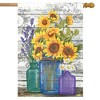 Rustic Sunflowers Summer House Flag 28" x 40" Briarwood Lane - 2 of 4