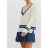 Women's Varsity Sweater Top - entro - 2 of 4