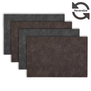 Dainty Home Florence Vegan Leather Reversible Rectangular Placemat Set Of 4 - 1 of 3