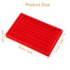 Unique Bargains Velvet 7 Slots Jewelry Trays Stackable Tray Box Showcase for Rings Earrings Studs 1 Pc - 4 of 4