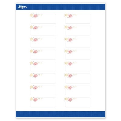 Avery Labels, 1" x 2-5/8", Silver-Holly Sparkles, Matte, 160ct