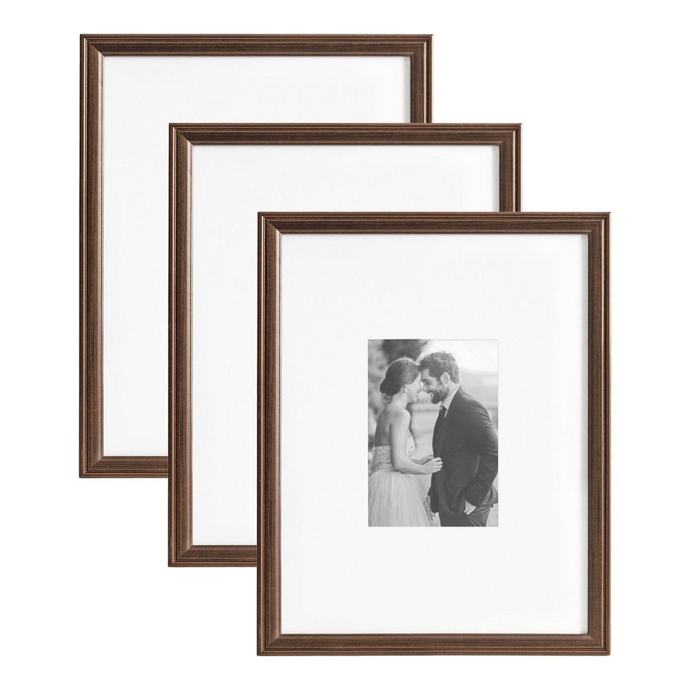 Photos - Photo Frame / Album Kate & Laurel All Things Decor  11"x14" Matted to 5"x7" Adlynn R(Set of 3)