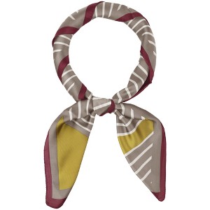 Elerevyo Women's Striped Satin Square Silk Scarves Neckerchief 35.4"x35.4" - 1 of 4