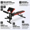 Homdox 800LBS Adjustable Weight Bench with Leg Extension and Leg Curl, Press Preacher Curl Workout Bench, Flat/Incline/Decline Sit-Up for Home Gym - 4 of 4
