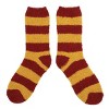 Harry Potter Gryffindor Lion Adult Red & Yellow Striped Chenille Crew Socks - 3 of 4