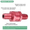 Unique Bargains Aluminum Alloy Non-Return One Way Check Valve Valve 2 Pcs - 2 of 4