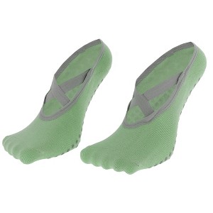 Unique Bargains Women's Short Cross-Strap Yoga Five Toe Socks 1 Pair - 1 of 4
