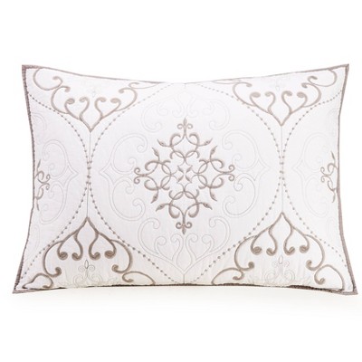 Elegant Gray Full/Queen Cotton Quilt Set with Reversible Design