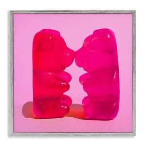 Stupell Industries Kissing Gummy Candy Bears, 12" x 12" - 1 of 4