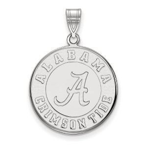 Black Bow Jewelry Sterling Silver Alabama Crimson Tide NCAA Large Pendant - 1 of 3