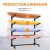 SKRAN 80''H Freestanding Kayak Storage Rack – Holds 4 Kayaks, Heavy-Duty Adjustable Stand with Lockable Wheels for Kayak, Canoe, SUP & Surfboard - 3 of 4