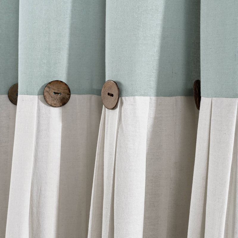 Linen Button Shower Curtain - Lush Décor, 6 of 13