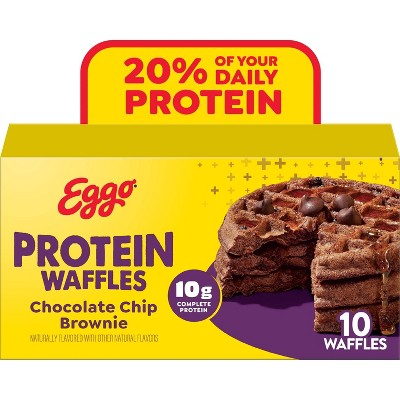 Eggo Frozen Protein Chocolate Chip Brownie Waffles - 12.3oz/10ct