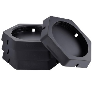 VEVOR RV Leveling Pads, 4-Pack, Each with 5000 lbs Capacity, for 10" Round Feet, 5th Wheels Class A/C Motorhomes Camper, Black - 1 of 4