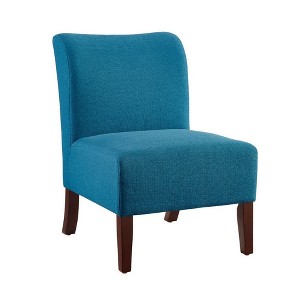 Julie Curved Back Slipper Chair Blue - Linon