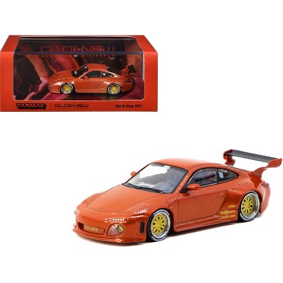 Old & New 997 Orange Red Metallic "Road64" Series 1/64 Diecast Model Car by Tarmac Works