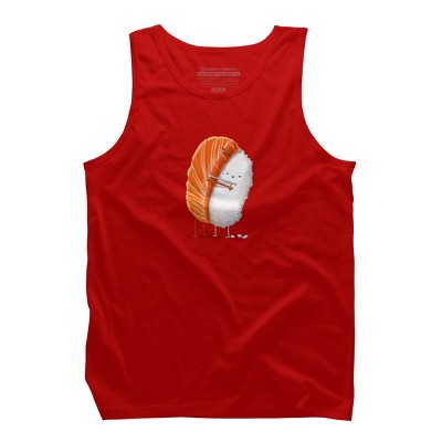Men's Design By Humans Sushi Hug By andremullerdko Tank Top