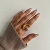Anna-Kaci Moon and Star Adjustable Mixed Metal Statement Ring - Gold - 3 of 4