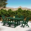 WestinTrends Malibu 6-Piece HDPE Rectangular Patio Dining Table Set with Foldable Chairs and Patio Bench - 2 of 4