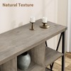 62" Industrial Bookshelf, 8-Cube 3-Tier Metal Console Table Bookcase, Long Low Storage Shelves for Living Room, Entryway, Hallway - 3 of 4