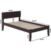 AFI Furnishings Orlando Twin Extra Long Platform Bed with Open Footboard and Turbo Charger in Espresso - 3 of 4