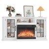 GustoWave TV Stand with Fireplace,59 Inch Fireplace TV Stand for 65" TVs, Farmhouse Media Console with Glass Door Storage, Adjustable Flame,White - 2 of 4