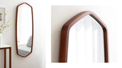 McLean Black Metal Framed Oblong Hexagon Wall Mirror 20x36