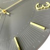 Contemporary Analog 16" Quartz with Raised Gold Numbers Gray Wall Clock - Westclox - 3 of 4