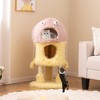 Tangkula Monster-Themed Cat Tree w/ 2 Private Condos Long Plush Sisal Scratching Posts - 2 of 4