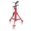 Pipe Jack Stand Adjustable 28-52 Inch V Head Folding Pipe Support with Lockable Casters Heavy Duty Steel 1100 Lb Capacity for Welding - 2 of 4