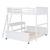 Grungis Full Over Full Loft Bed with Desk and Guardrails,Modern Bunk Bed with Ladder,Loft and Bunk Bed for Bedroom - 4 of 4
