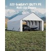 Heavy Duty Metal Carport, Front And Back Door Panels with Zippers Tarp, Patio Outdoor Workshop - 2 of 4