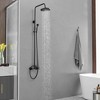 2-Spray Outdoor Wall Bar Shower Kit 8 in. Round Rain Shower Head with Hand Shower and 2 Cross Knobs - 3 of 4