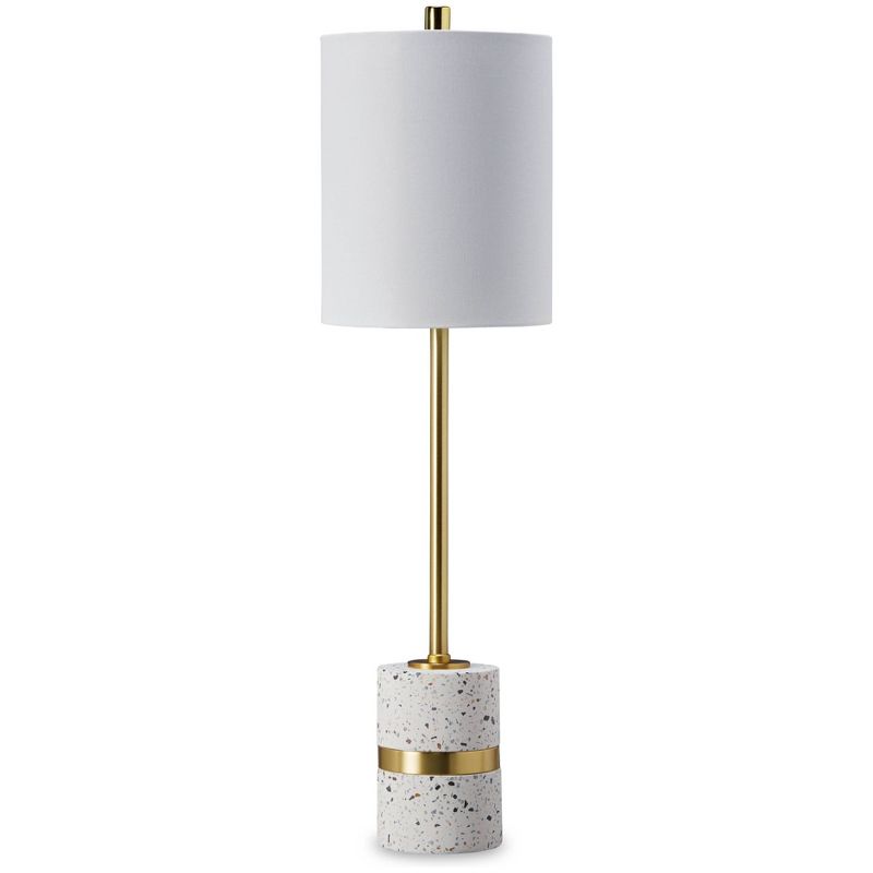 Signature Design by Ashley Maywick Table Lamp White/Brass, 1 of 5