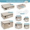 Hard Shell China Storage Containers - Set Moving Boxes for Dinnerware, Glasses, Plates, Mugs and Saucers -  Service for 12 - 4 of 4
