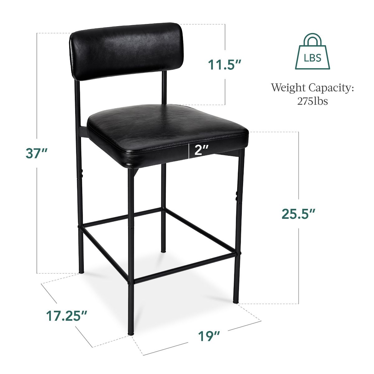 Best Choice Products Set of Counter Height Bar Stools - thumbnail 2