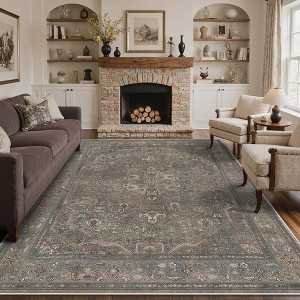 Abynow Medallion Distressed Persian Indoor Area Rug - 1 of 4