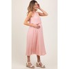 PinkBlush Pink Pleated Woven Maternity Midi Dress - 3 of 4