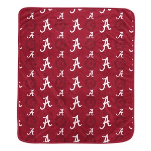 NCAA Alabama Crimson Tide Repeat Tonal Logo Fleece Throw Blanket - 1 of 1