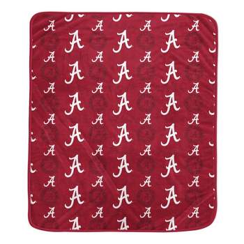 NCAA Alabama Crimson Tide Repeat Tonal Logo Fleece Throw Blanket
